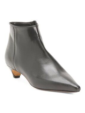 FABRIZIO CHINI Made In Italy Leather Boots With Wrapped Heel